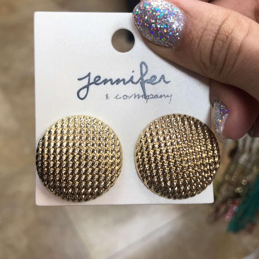 Big gold earrings